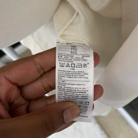 Off White Linen Blazer - Picture 5 of 7